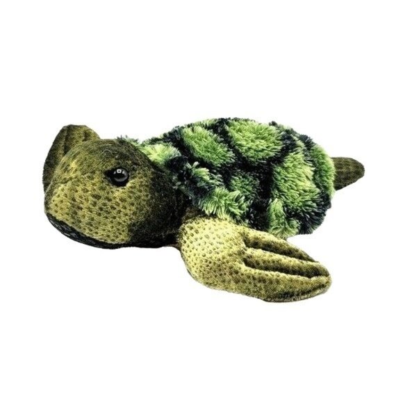2/$15 Aurora Sea Turtle Plush Green 6.5" Gold Tummy Stuff Animal Ocean Realistic - Picture 1 of 8